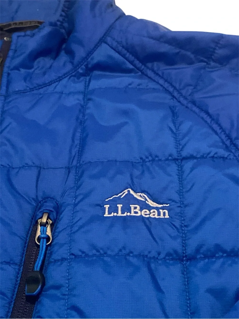 L.L. Bean Men's Blue Quilted Stowaway Lightweight Jacket